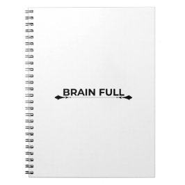 Cahier à spirales typographique minimaliste Brain 