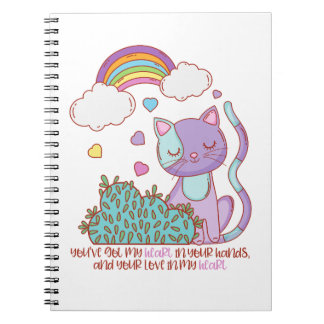 Cahier arc-en-ciel de Rainbow Kitten + citation