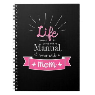 Cahier "Ardoise" avec une citation pour Maman