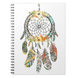 Cahier attrape-rêves floral aquarelle