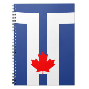 Cahier avec le drapeau de Toronto, Ontario, Canada