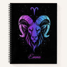 Cahier avec le signe du zodiaque Bélier.