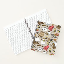 Cahier avec motif de Noël rétro sur la couverture