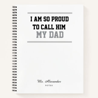 Cahier Cadeau « Je suis fier de l'appeler mon papa