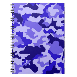 Cahier camouflage bleu océan