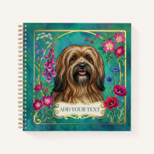 Cahier carré personnalisé Sable Lhasa Apso
