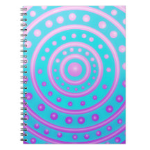 Cahier Cercles Luminescents Rose et Violet
