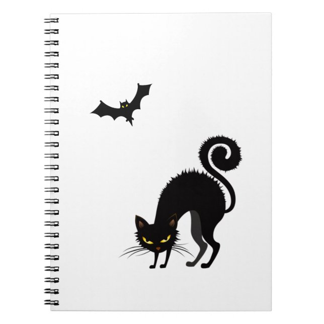 Cahier - Chat Noir Effrayé (Devant)