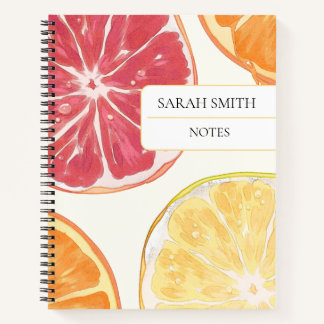 Cahier Citron Esthétique | Journal à Nom Personnal