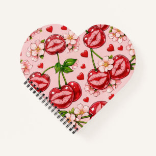 Cahier Cœur Baiser Cerise