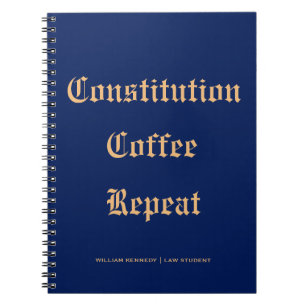 Cahier Constitution Classique Bleu Loi Étudiant 