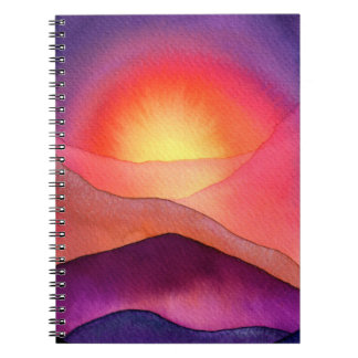 Cahier Coucher de Soleil Violet et Orange Vif