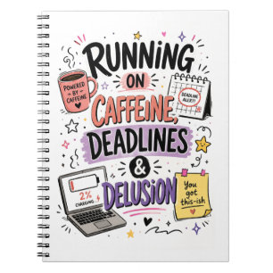 Cahier Courir à la caféine, deadlines & illusion