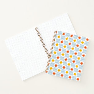 Cahier damier Sunburst gras - M
