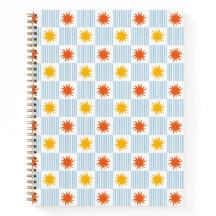 Cahier damier Sunburst gras - M