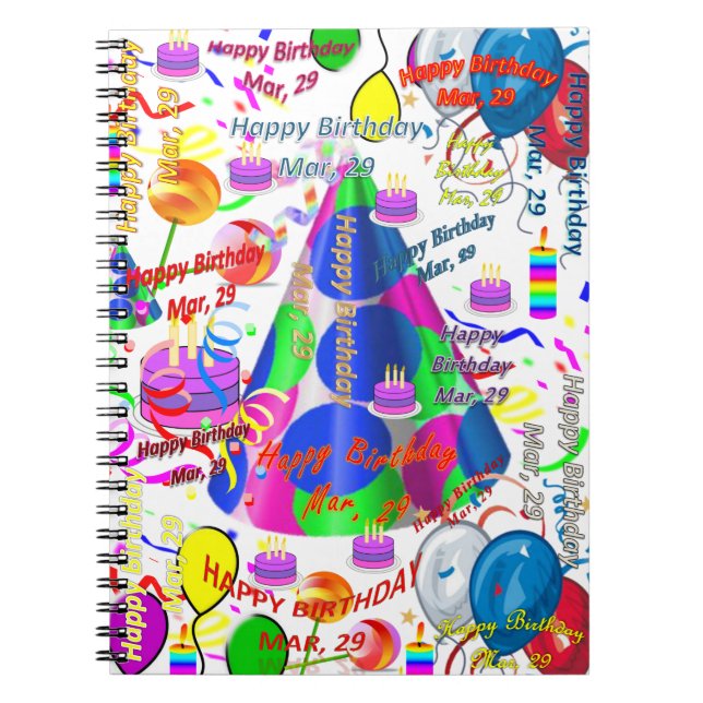 Cahier d'anniversaire du 29 mars (Devant)