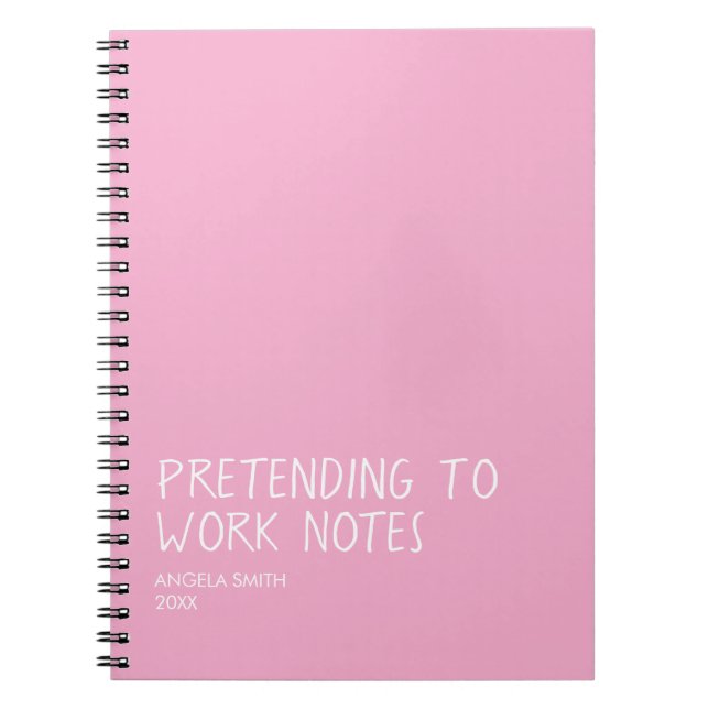 Cahier de Bureau Drôle, Notes de Travail Simulées (Devant)