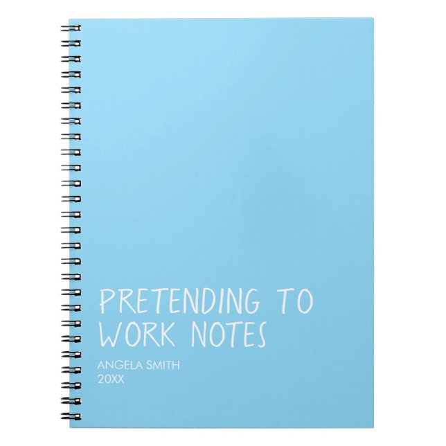 Cahier de Bureau Drôle, Notes de Travail Simulées (Devant)