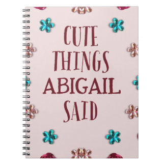 Cahier de choses mignonnes personnalisées dites pa