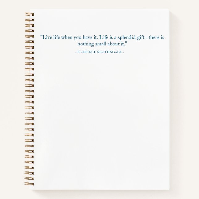 Cahier de citation de Florence Nightingale (Devant)