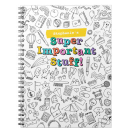 Cahier de coloriage personnalisé doodle Cool
