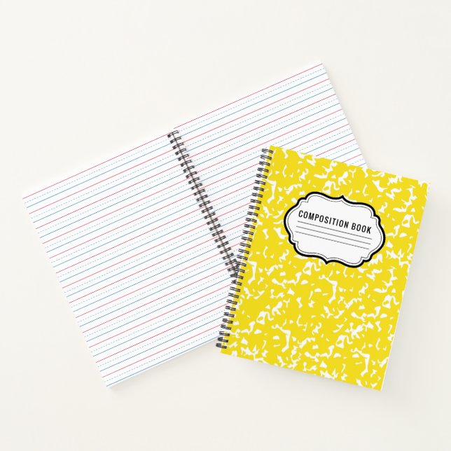 Cahier de composition classique à motif spirale (Intérieur)