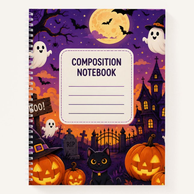 Cahier de composition Halloween effrayant (Devant)
