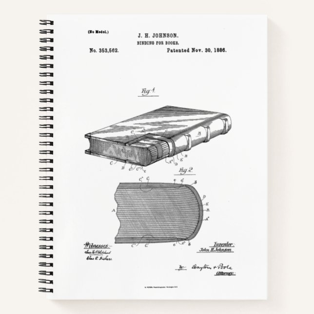 Cahier de conception de brevet de reliure (Devant)