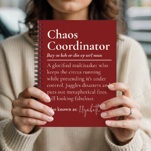 Cahier de Coordinateur de Chaos Personnalisé Cadea