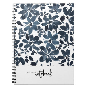 Cahier de couverture florale marine pour fille mig