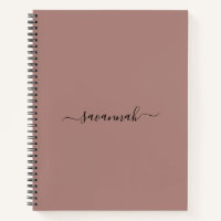 Cahier de croquis à monogramme de couleur unie