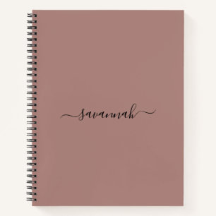 Cahier de croquis à monogramme de couleur unie 