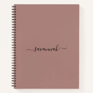 Cahier de croquis à monogramme de couleur unie 