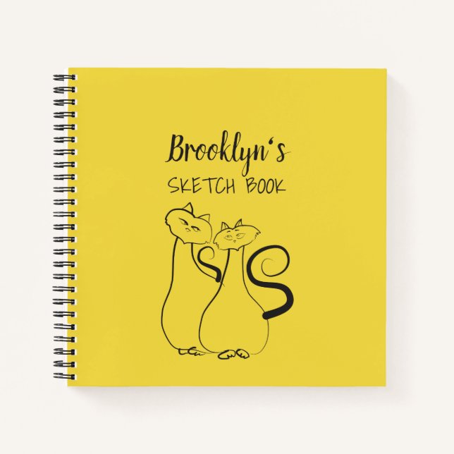 Cahier de croquis d'artiste jaune et noir (Devant)