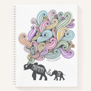 Cahier de croquis Maman et Moi Elephant Family