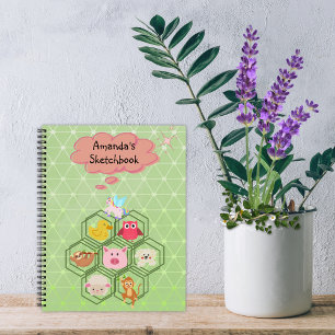 Cahier de croquis mettant en vedette de petits ani