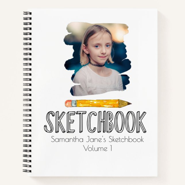 Cahier de croquis personnalisé mignon pour enfants (Devant)