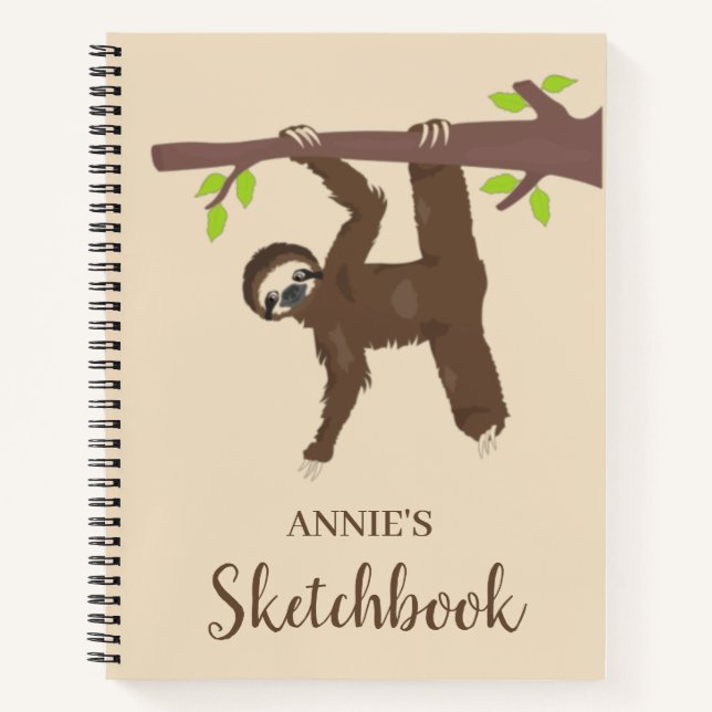 Cahier de croquis personnalisé pour enfants avec u (Devant)