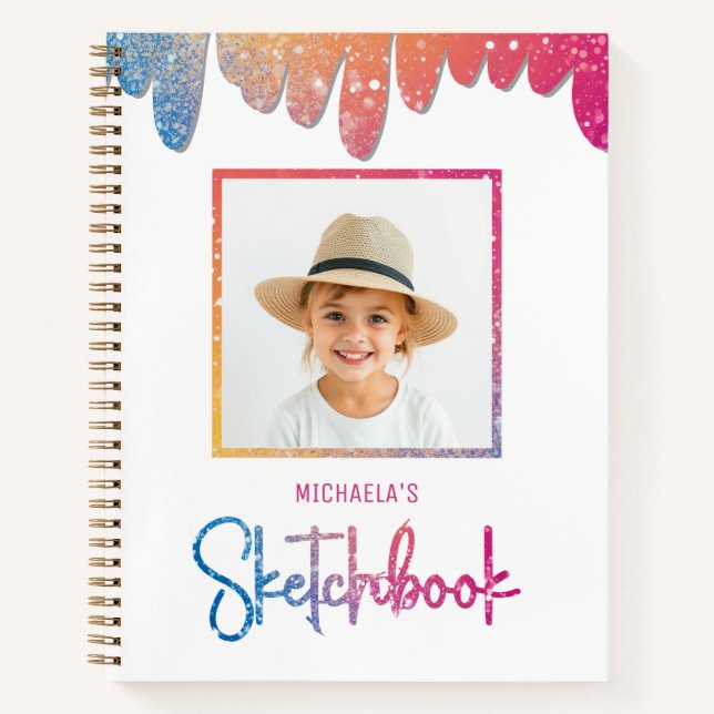 Cahier de croquis Photo Enfants Enfants Typographi (Devant)