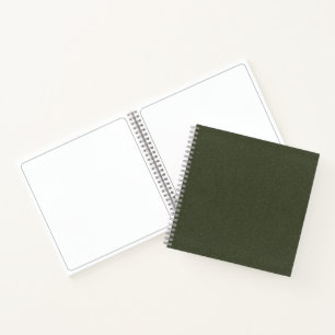 Cahier de croquis texturé vert mousse personnalisé