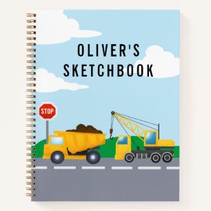 Cahier de croquis Thème Camion de Construction pou