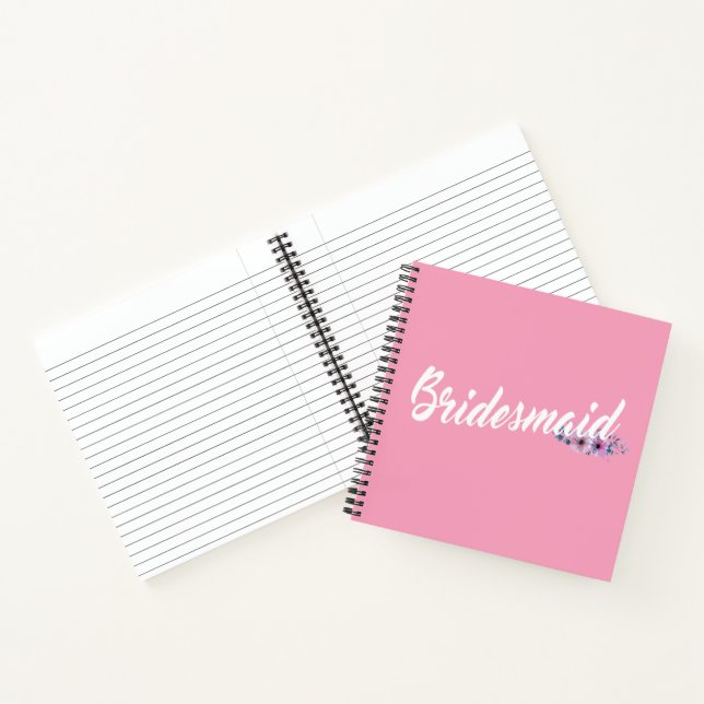 Cahier de dédicaces calligraphié demoiselle d'honn (Intérieur)