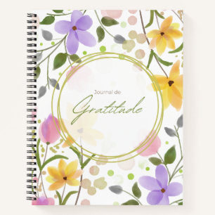 Cahier de fleurs à l'aquarelle pour réflexion quot