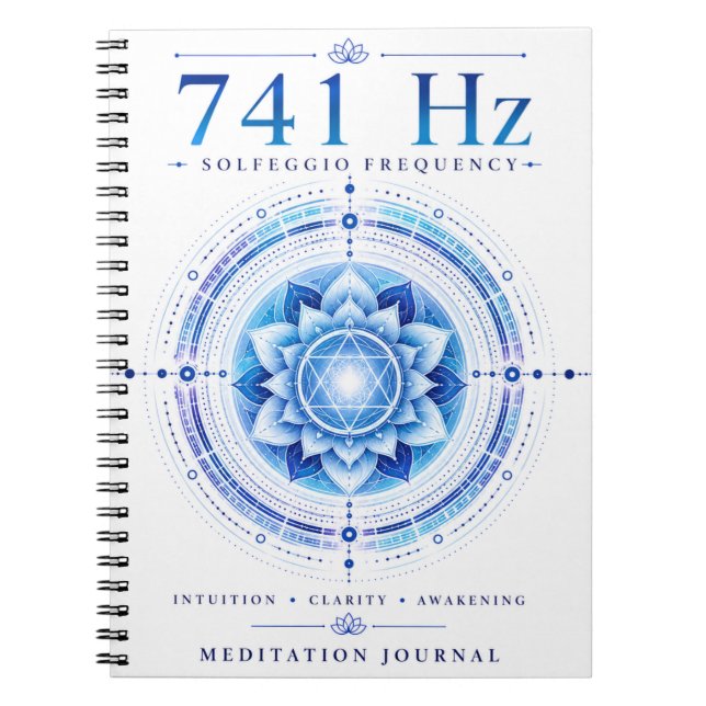 Cahier de fréquence Solfeggio 741 Hz – Intuition & (Devant)