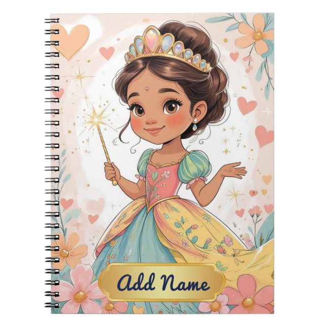 Cahier de la Princesse Mignonne – Ajouter un nom (Devant)