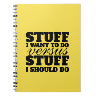Cahier de liste de choses à faire drôle jaune