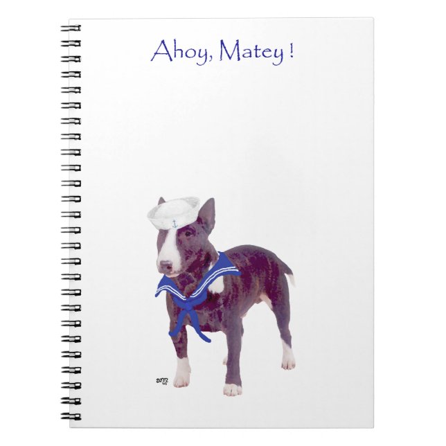 Cahier de marin Bull Terrier (Devant)