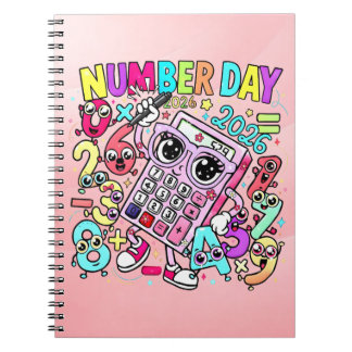 Cahier de mathématiques jour du nombre mignon pour