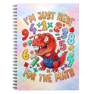 Cahier de maths dinosaure drôle pour enfants