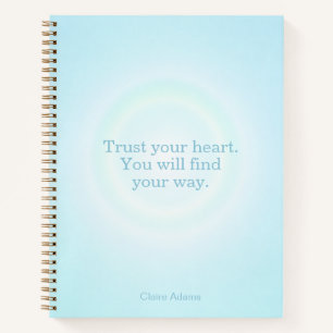 Cahier de Message Aura Bleu Cyan